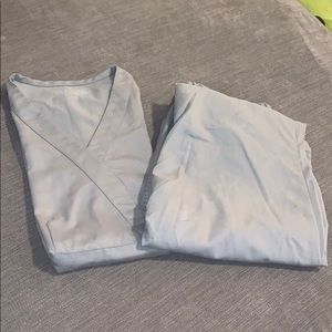 Olive Green Scrub Top and Bottom